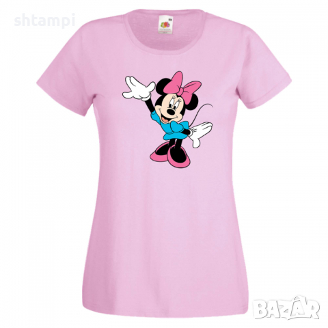 Дамска тениска Minnie Mouse 3 Подарък,Изненада,Рожден ден,, снимка 4 - Тениски - 36530727