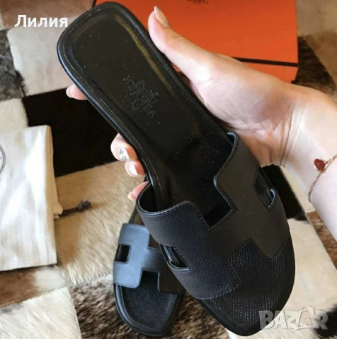 Hermès луксозни дамски чехли , снимка 4 - Чехли - 51012970