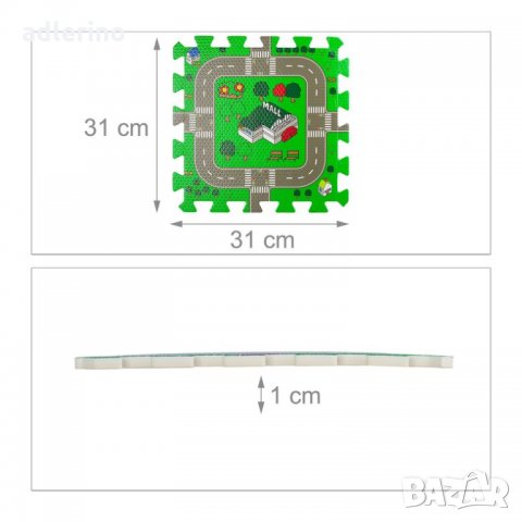 Детска подложка за игра Градска среда, 90х90х1 см, снимка 3 - Детски матраци - 34381723