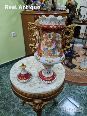 Много красива антикварна китайска порцеланова ваза , снимка 8 - Вази - 49685740