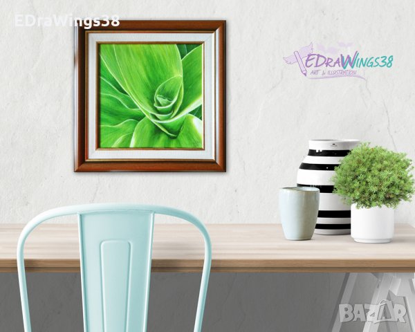 Картина "Свежест" - акрилни бои / оригинал, с рамка, снимка 6 - Картини - 25568168