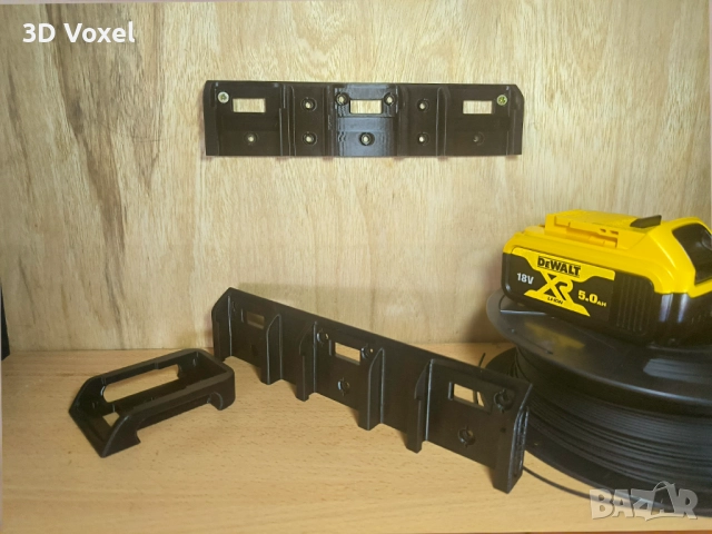 Стойка за батерия DeWALT/ Държач за батерия с с три гнезда, снимка 5 - Винтоверти - 51636910