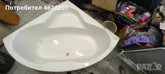 Акрилна ъглова вана .Размер: 120 x 120 x 41 см I 140 л, снимка 6 - Други стоки за дома - 52118398