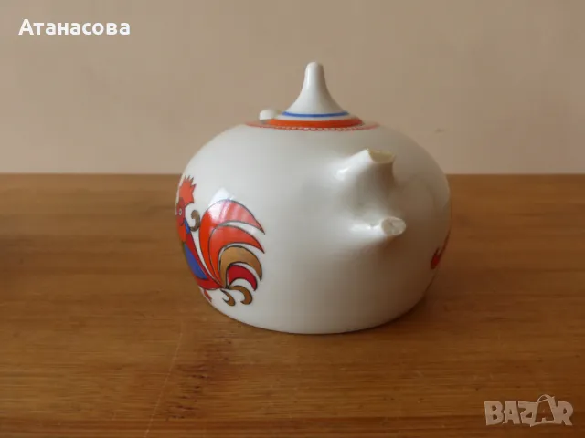 Порцеланово чайниче чайник ЛФЗ 1970 г , снимка 2 - Аксесоари за кухня - 49769215