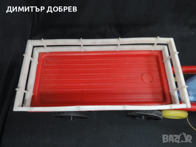 СТАРА РЕТРО СОЦ УНГАРСКА ПЛАСТМАСОВА ИГРАЧКА КОН С КАРУЧКА DMSZ, снимка 8 - Колекции - 52752841