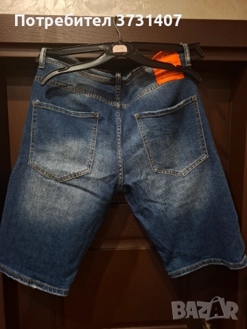 Мъжки къси дънкови панталони Size 38, снимка 2 - Къси панталони - 52920631