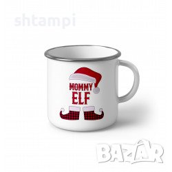 Персонализирано Коледно Емайлирано Канче Elf ,Метално Канче.подарък,изненада,Повод,, снимка 3 - Други - 37105725