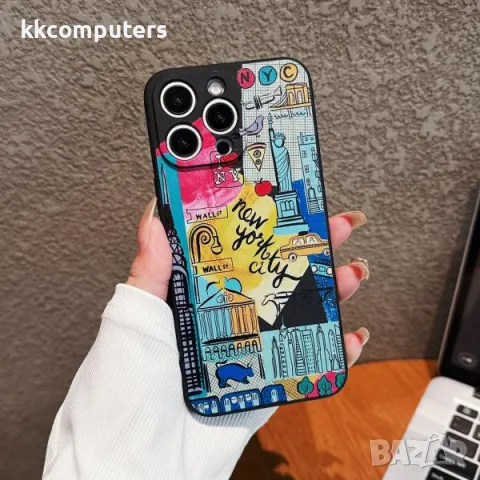 Калъф силикон Art Black New York за iPhone 14 Pro 6.1 / Черен / Баркод : 3130554