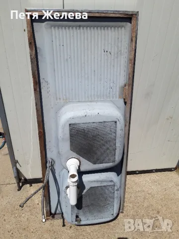 Двойна емайлирана мивка със сифон 130/56см, снимка 4 - Мивки - 50269683