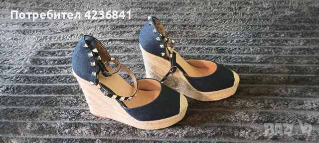 Дънкови обувки на платформа, снимка 2 - Дамски обувки на ток - 49706872