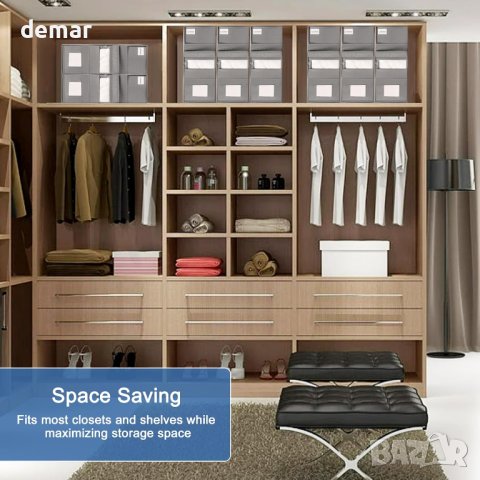 Комплект органайзери за съхранение на спално бельо, сгъваем, 40х33х16 см- 2 бр, снимка 4 - Органайзери - 43944903