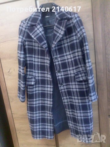 Италианско вълнено палто в каре Sophie Faroh N:L, снимка 3 - Палта, манта - 39792805