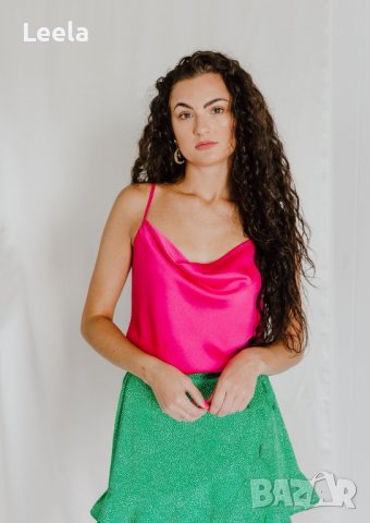 Топ/Камизолка от сатен Vera & Lucy, снимка 2 - Потници - 38201150