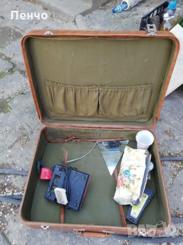  Кожен куфар запазен от едно време за декор декорация за кино филми представление театър, снимка 7 - Куфари - 28955439