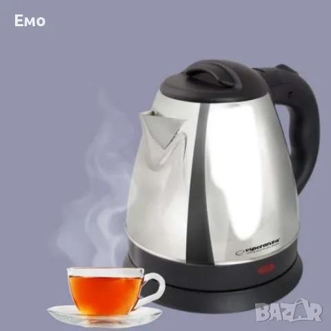 Електрическа кана - Spring, 1350W, 1 литър, Сребрист, неръждаема стомана , снимка 2 - Кани - 48509675