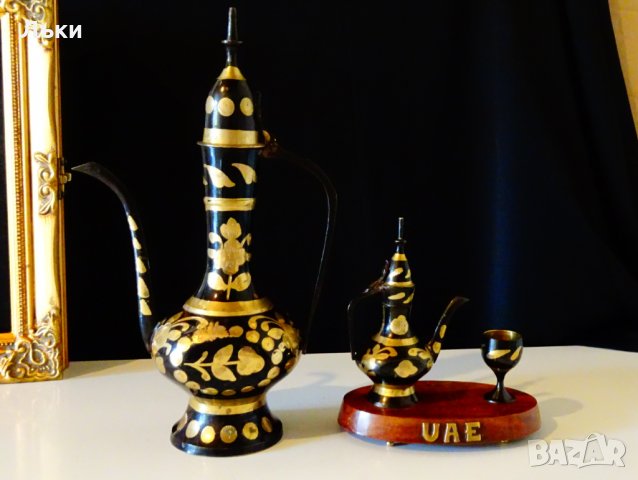 Бронзова кана,позлата., снимка 8 - Антикварни и старинни предмети - 27333510