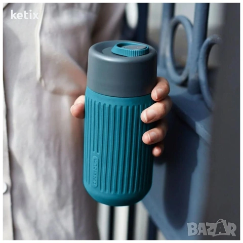 Стъклена чаша за път Black+Blum 340 мл, снимка 3 - Други стоки за дома - 53532865