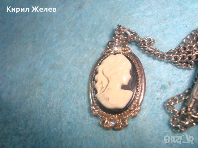 КАМЕЯ СТАР ВИКТОРИАНСКИ ПЕНДАНТ АНГЛИЯ ПОСРЕБРЕН МЕДЕН МАЙСТОРСКА ИЗРАБОТКА ВИНТИДЖ БИЖУ 26919, снимка 4 - Антикварни и старинни предмети - 34895423