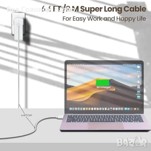 Ново 96W USB C Зарядно за MacBook Pro, iPad, Lenovo - Бързо и Мощно, снимка 4 - Друга електроника - 47654670