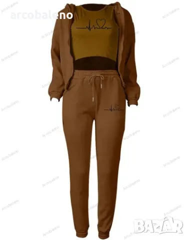 Дамски моден есенно-зимен комплект от три части, 10цвята , снимка 6 - Комплекти - 47636847