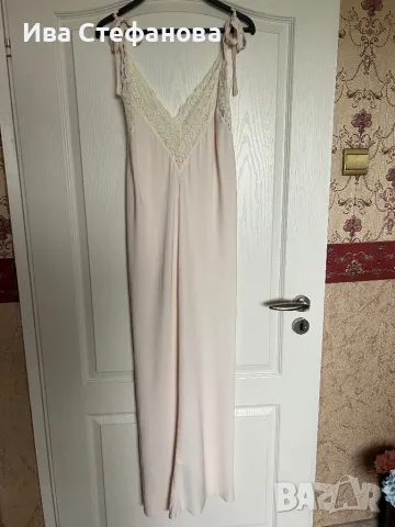 Рокля нова тип комбинезон цвят крем елегантна официална парти елегантна права , снимка 3 - Рокли - 50245906