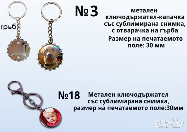Ключодържател с Ваша снимка -практичният подарък, снимка 9 - Други - 38462602