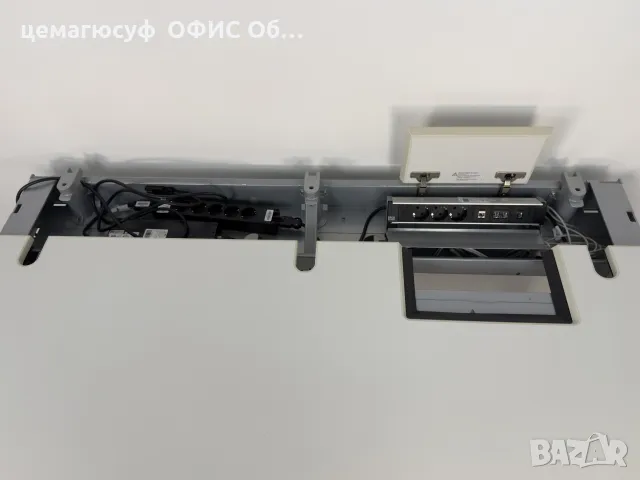 Бяло електрическо бюро с регулируема височина – VS Марка, снимка 2 - Бюра - 50015707