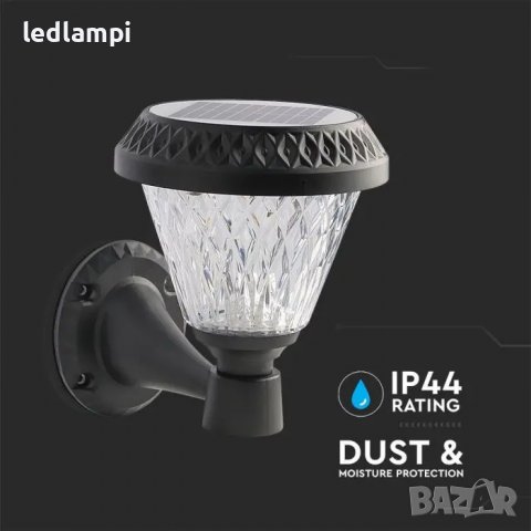 LED Соларен Градински Аплик RF Дистанционно CCT3в1, снимка 4 - Соларни лампи - 37265400