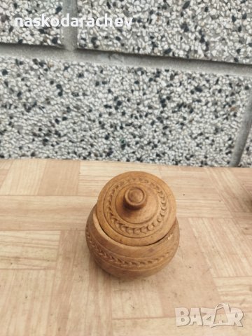 Дървена битова солница , снимка 6 - Антикварни и старинни предмети - 43793698