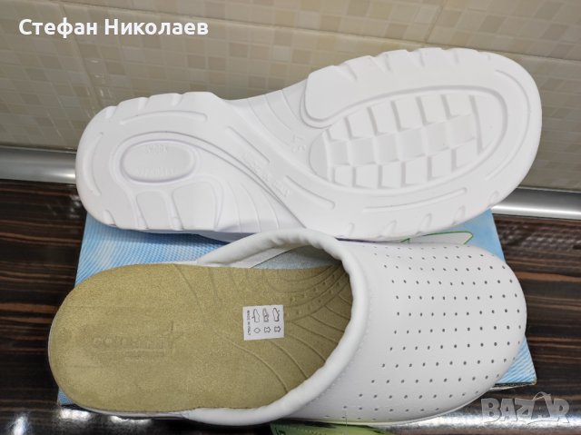 Мъжки, бели , работни чехли , размер 45, снимка 3 - Мъжки чехли - 43172805