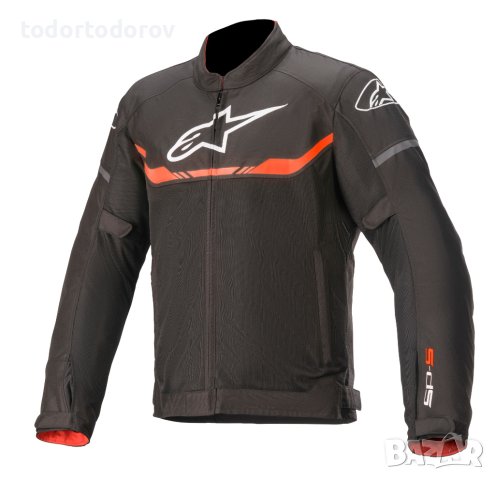 Лятно мото яке ALPINESTARS T-SPS AIR BLACK/RED,протектоири,XXL-58,NEW, снимка 1
