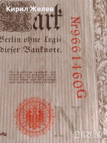 РАЙХ БАНКНОТА 1000 марки 1910г. Германия УНИКАТ ЗА ЦЕНИТЕЛИ 36817, снимка 7 - Нумизматика и бонистика - 39898794