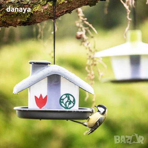 5928 Хранилка за птици Къщичка, снимка 3 - Градински мебели, декорация  - 50525065