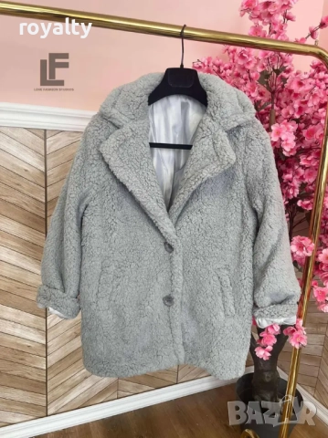 Пухкаво Палто LFS Cozy Winter Gray 9999, снимка 4 - Палта, манта - 52837819