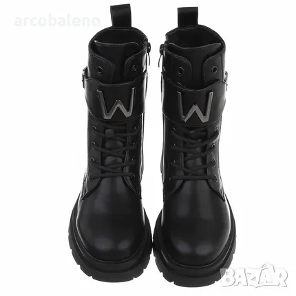 Дамски боти с връзки , снимка 4 - Дамски боти - 47977442