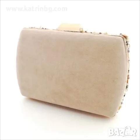 Официална чанта клъч тип плик-Бежова, снимка 2 - Чанти - 48907958