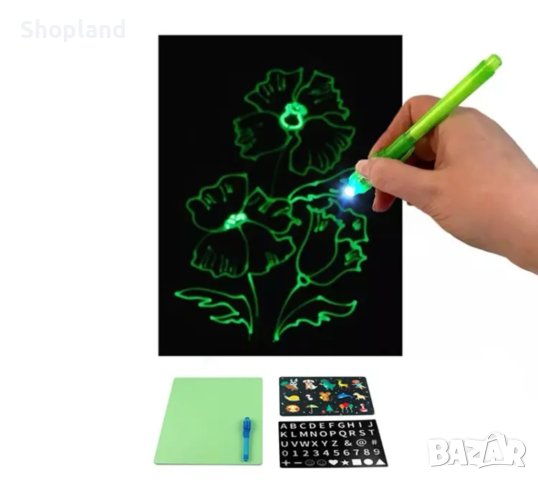 Светеща дъска за рисуване, снимка 5 - Рисуване и оцветяване - 43424197