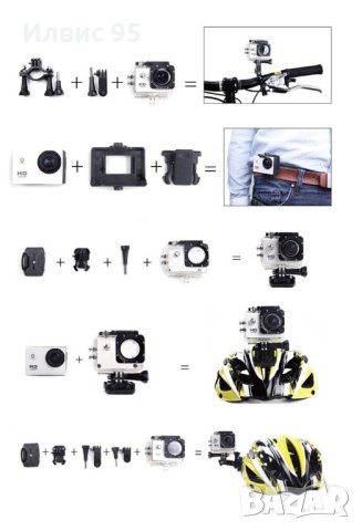 Екшън камера SPORTS CAM, водоустойчива, снимка 5 - Камери - 44075855