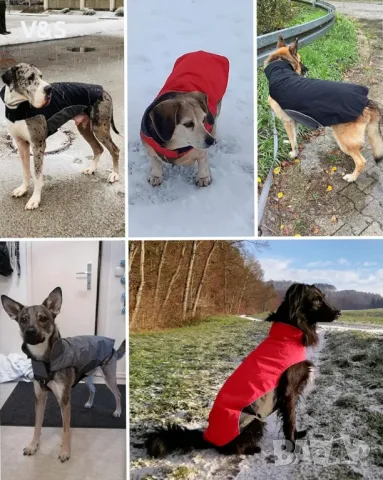 Bwiv Топло палто за кучета с регулируеми еластични презрамки Зимни якета за кучета Мека поларена под, снимка 7 - За кучета - 49242935