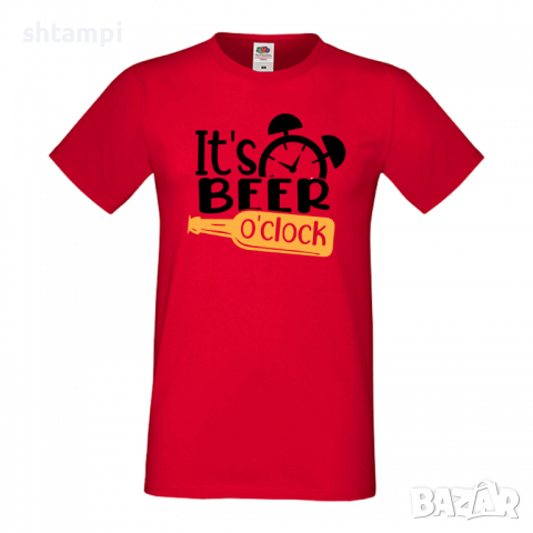 Мъжка тениска It's Beer O'clock,Бира,Бирфест,Beerfest,Подарък,Изненада,Рожден Ден, снимка 3 - Тениски - 36378286