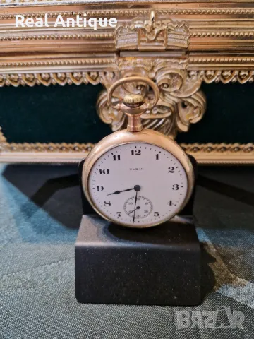 Прекрасен антикварен колекционерски американски джобен часовник ELGIN 