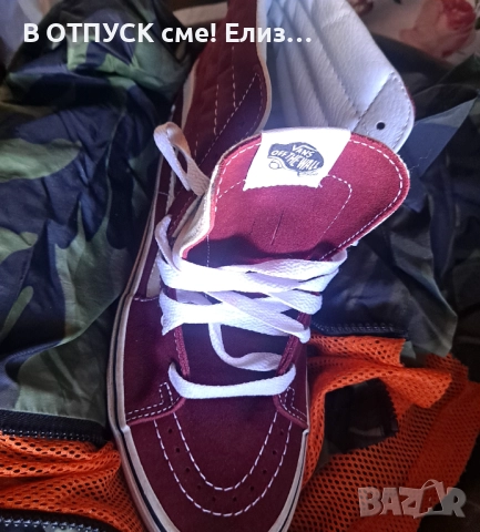 Кецове високи VANS естествен велур, снимка 11 - Кецове - 51818052