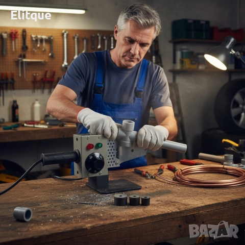 Професионална лепачка за PPR тръби 900W с регулируема температура (50–300°C) – Комплект с куфар, снимка 7 - Други инструменти - 52739478