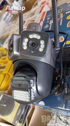 Тройна безжична IP камера с WiFi приложение iCSee 10MP, снимка 2 - IP камери - 51893830