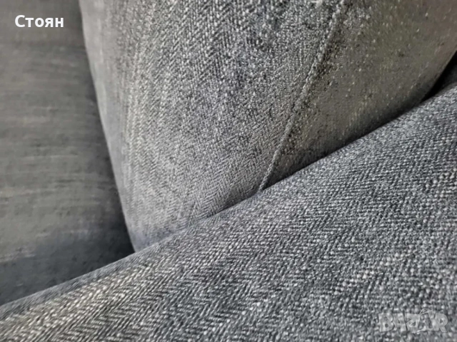 Тъмно сив диван от плат с функция сън "Myriad", снимка 10 - Дивани и мека мебел - 52010817