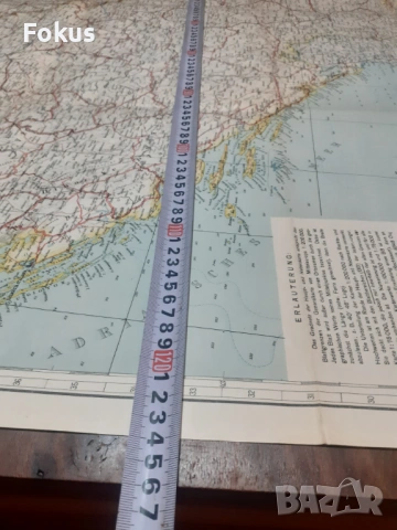 Стара немска голяма карта на Балканския полуостров, снимка 6 - Антикварни и старинни предмети - 53281782