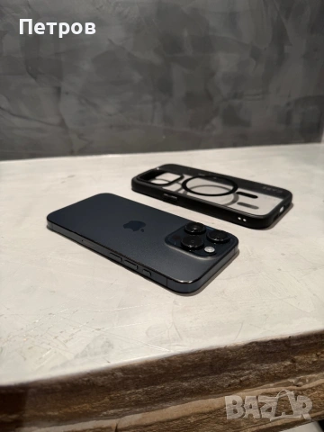 100% battery! Iphone 15 Pro 256 GB Blue Titanium, снимка 2 - Apple iPhone - 53566941