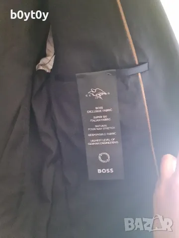Вълнено сако Hugo Boss в тъмносиньо , снимка 11 - Сака - 50211747