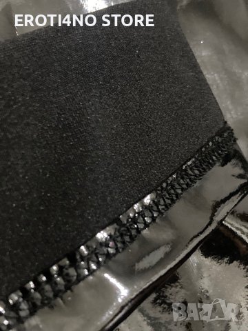 Черен лак латексов кожен клин, снимка 4 - Клинове - 44054110