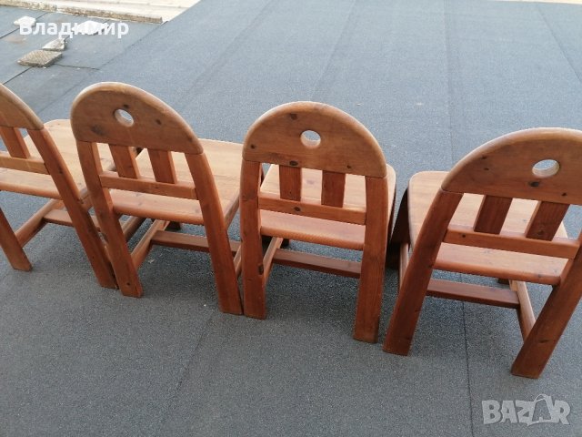 Дървена маса със столове, снимка 7 - Маси - 39770632